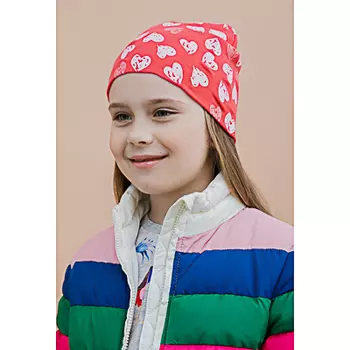 Шапка детская, 100% хлопок, 19х19см, 4 цвета, ШЛ20-14