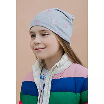 Шапка детская, 100% хлопок, 21х23см, 2 дизайна, ШЛ20-16
