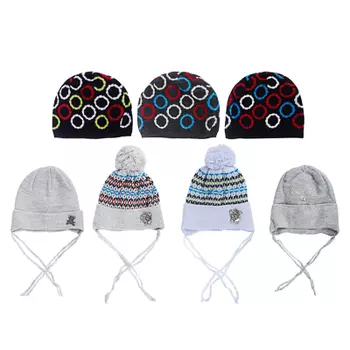 Шапка для мальчиков зимняя, полиэстер, 8 видов