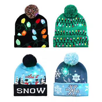 Шапка LED с гирляндой, 20x21см, полиэстер