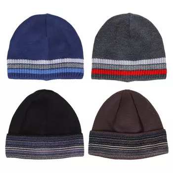 Шапка мужская, размер 48-56, 100% полиэстер, 2 дизайна