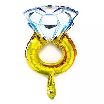 Шар фольгированный в виде кольца, 26х36 см, арт 09