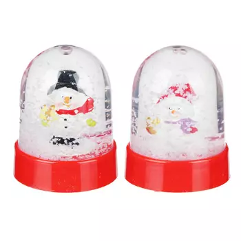 Шар снежный СНОУ БУМ 6 см, пластик, 2 дизайна