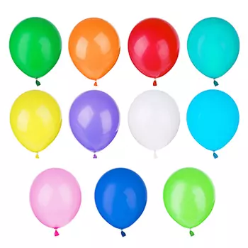 Шары воздушные 10 шт, 12", цветные в пакете