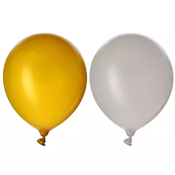 Шары воздушные, 5 шт, резина, 12", металлик, 2 цвета