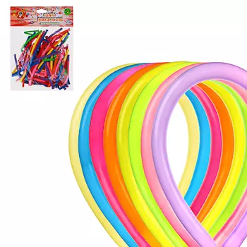 Шары воздушные для моделирования 50шт, латекс, d4,5см, 135-140см, цветные