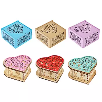 Шкатулка деревянная, 10х10х5см, 6 дизайнов