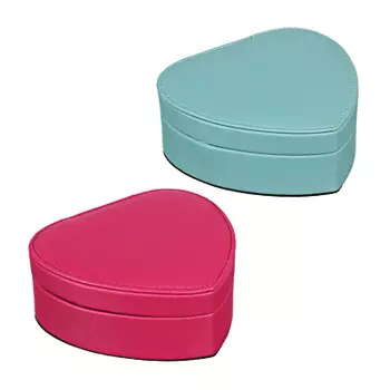 Шкатулка для украшений 13,5x12,5x5,5см, искусст.кожа, полиэстер, картон, зеркало, 2 цвета