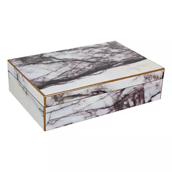 Шкатулка для украшений 30х20х8см, дерево, полиэстер, картон, зеркало