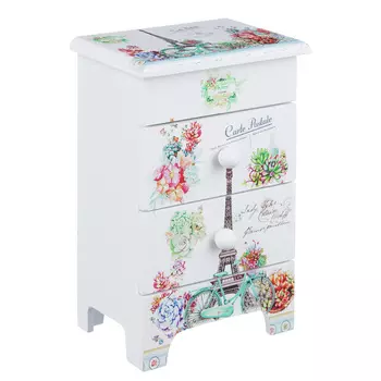 Шкатулка для украшений "Париж", 11,5х7,5х18 см, МДФ