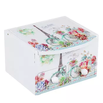 Шкатулка для украшений "Париж", 11х10х7см, МДФ