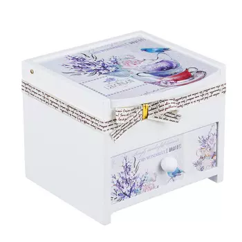 Шкатулка для украшений "Прованс", 11х10,5х9,5 см, МДФ