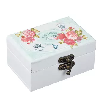 Шкатулка для украшений "Розовый сад", 9,5х6,5х4,5 см, МДФ