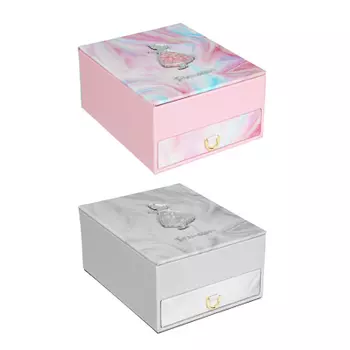 Шкатулка для украшений с зеркалом, 18x14x8,5, полиэстер, 2 цвета