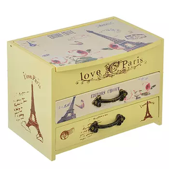 Шкатулка для украшений с зеркалом, МДФ, 15,3х11,2х10,2 см