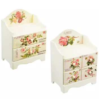 Шкатулка-комод для украшений 15х21х10 см, 2 дизайна, МДФ