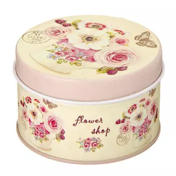 Шкатулка, металл, 7,5х7,5х5см, 6 дизайнов, арт.3022