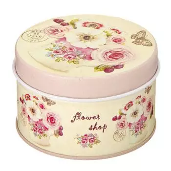 Шкатулка, металл, 7,5х7,5х5см, 6 дизайнов, арт.3022