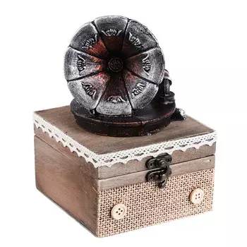 Шкатулка музыкальная 11х11х15 см, МДФ, полистоун