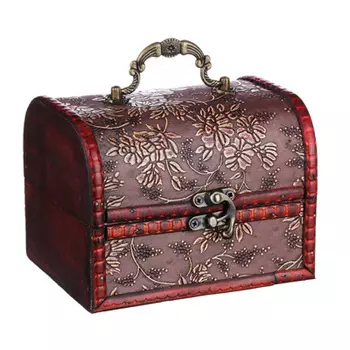 Шкатулка сундучок 15х11х11,5 см, МДФ, полиэстер,