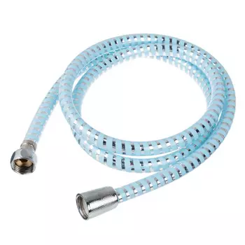Шланг для душа SonWelle 1,5м ПВХ, хром/голубой