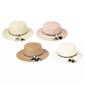 Шляпа женская, 100% целлюлоза, р-р 58, 3-4 цвета, ШЛ20-30