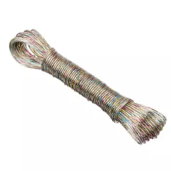 Шнур с разноцветной металлической жилой 15м, 0,2см