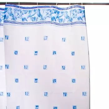 Шторка для ванной, полиэстер, 170x175см, 210г, "Паллада"