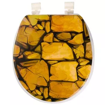 Сиденье для унитаза, ПВХ, 40х36см, "Каменный берег"