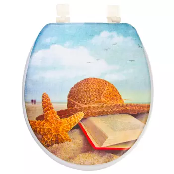 Сиденье для унитаза ПВХ, 40х36см, "Ракушки"