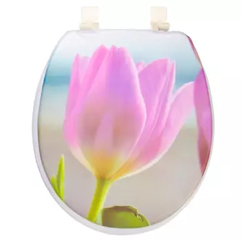 Сиденье для унитаза ПВХ, 40х36см, с изображением тюльпана
