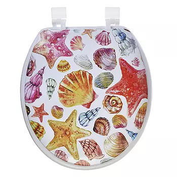 Сиденье для унитаза ПВХ, 40x36см, "Морское"