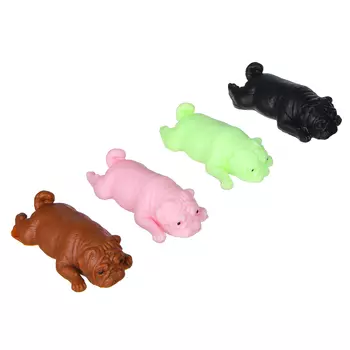 Силикончик в виде собачки, TPR, 6,5х14см, 2-6 цветов