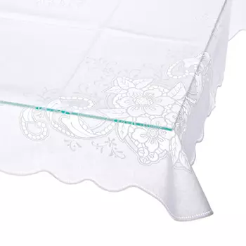 Скатерть на стол ажурная 110x140 см VETTA, белая, ПВХ