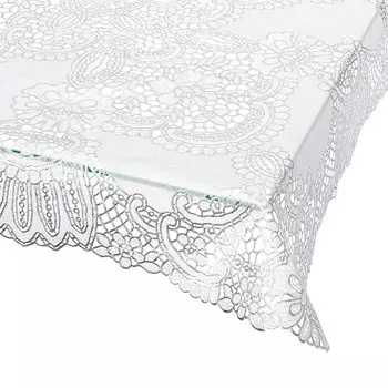 Скатерть на стол ажурная, пвх, 147x228см, VETTA