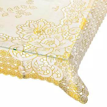 Скатерть на стол ажурная, пвх, 150x228см, VETTA