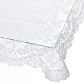 Скатерть на стол ажурная, пвх, 150x228см, VETTA
