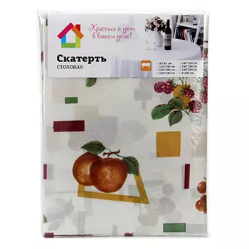 Скатерть на стол, полиэстер, 110х140см
