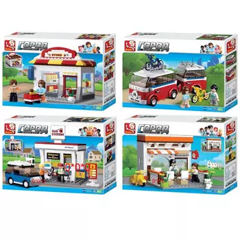 SLUBAN Конструктор пластик, 6+, 4 дизайна, Гор-M38-B0566/0567/0568/0571