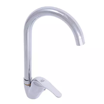 Смеситель для кухни, однорычажный, высокий поворотный излив 25см, хром, 1R25