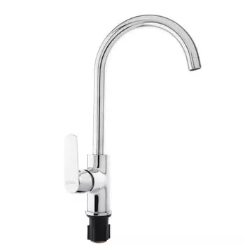 Смеситель для кухни RAIN Лазурит, однорычажный, высокий поворотный излив 30см, хром