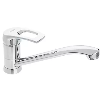 Смеситель для кухни RAIN Платина, однорычажный, низкий излив 25см, хром