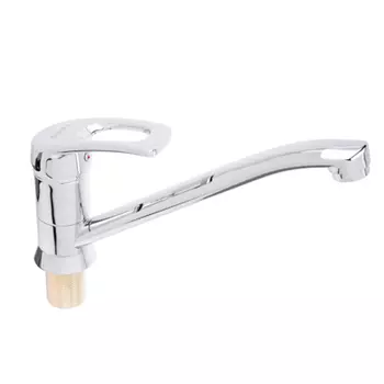 Смеситель для кухни RAIN Сапфир, однорычажный, низкий излив 25см, хром