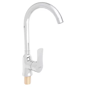 Смеситель для кухни RAIN Топаз, высокий излив, картридж 35мм, гайка, латунь