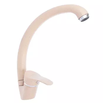 Смеситель для кухни СоюзКран, однорычажный, высокий поворотный излив 25см, бежевый, SK2194.3