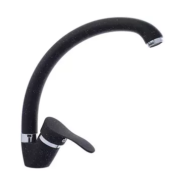 Смеситель для кухни СоюзКран, однорычажный, высокий поворотный излив 25см, черный, SK2194.4