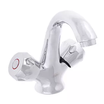 Смеситель для раковины СоюзКран, двухвентильный, хром, SK2080