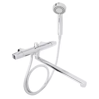 Смеситель для ванны с душем RAIN Фианит, двухвентильный, прямой излив 35см, хром