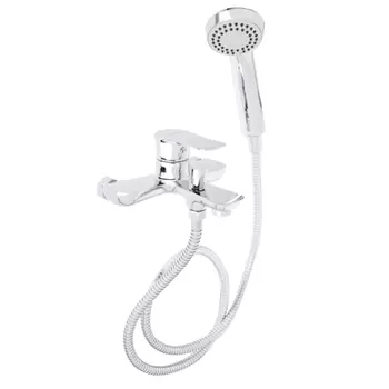 Смеситель для ванны с душем RAIN Топаз, однорычажный, короткий излив, хром