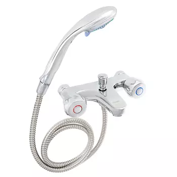 Смеситель для ванны с душем СоюзКран, двухвентильный, короткий излив, хром, SK2080